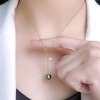 image:imageNonnyl Real Pearl Pendant Necklaces for Women with Genuine AAA Quality Akoya 78mm and 910mm Black Tahitian Cultured Pearls  Platinum Gold Plated 925 Sterling Silver Necklace Fine Jewelry Gifts for Her