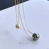 image:imageNonnyl Real Pearl Pendant Necklaces for Women with Genuine AAA Quality Akoya 8mm and 910mm Black Tahitian Cultured Pearls  Platinum Gold Plated 925 Sterling Silver Necklace Fine Jewelry Gifts for Her