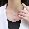 image:imageNonnyl Real Pearl Pendant Necklaces for Women with Genuine AAA Quality Akoya 8mm and 910mm Black Tahitian Cultured Pearls  Platinum Gold Plated 925 Sterling Silver Necklace Fine Jewelry Gifts for Her