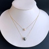 image:imageNonnyl Real Pearl Pendant Necklaces for Women with Genuine AAA Quality Akoya 8mm and 910mm Black Tahitian Cultured Pearls  Platinum Gold Plated 925 Sterling Silver Necklace Fine Jewelry Gifts for Her