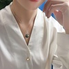 image:imageNonnyl Tahitian Black Pearl Necklace  Pearl Necklaces for Women 1011mm Real South Sea Pearls Round Black Pearl Pendant 925 Sterling Silver Plated 18K Gold  Sterling Silver 18 inch Chain  Christmas Jewelry Gifts for Women Wife Girlfriend Mom Daughter Her