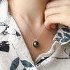 image:imageNonnyl Tahitian Black Pearl Pendant Necklace for Women 1011mm Real South Sea Pearls Round Black Pearl Pendant 925 Sterling Silver Plated 18K Gold  Sterling Silver 18 inch Chain  Christmas Jewelry Gifts for Women Wife Girlfriend Mom Daughter Her