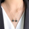 image:imageNonnyl Tahitian Black Pearl Pendant Necklace for Women 10mm Real South Sea Pearls Round Black Pearl Pendant 925 Sterling Silver Plated 18K Gold  Sterling Silver 18 inch Chain  Christmas Jewelry Gifts for Women Wife Girlfriend Mom Daughter Her