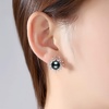 image:imagePearl Earrings for Women With Genuine 810mm AAAA Quality Grey Tahitian Cultured Pearls Earring  925 Sterling Silver Plated 18K Gold Pearl Gifts for Women Her Grandma Wife