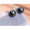 image:imageReal Black Pearl Stud Earrings for Women with Genuine AAAA Quality Round Black Tahitian Cultured Pearls Earring  18K Gold Studs Gifts for Women Wife Mom Her  Nonnyl910mm