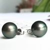 image:imageReal Black Pearl Stud Earrings for Women with Genuine AAAA Quality Round Black Tahitian Cultured Pearls Earring  18K Gold Studs Gifts for Women Wife Mom Her  Nonnyl1011mm