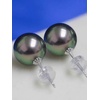 image:imageReal Black Pearl Stud Earrings for Women with Genuine AAAA Quality Round Black Tahitian Cultured Pearls Earring  18K Gold Studs Gifts for Women Wife Mom Her  Nonnyl910mm