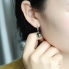 image:imageReal Pearl Earrings for Women with Genuine AAAA Quality Black Tahitian Cultured Pearls Earring  925 Sterling Silver Plated Platinum Gold Earrings  Nonnyl