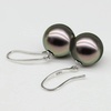 image:imageReal Pearl Earrings for Women with Genuine AAAA Quality Black Tahitian Cultured Pearls Earring  925 Sterling Silver Plated Platinum Gold Earrings  Nonnyl