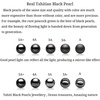image:imageReal Tahitian Cultured Black Pearl Pendant Necklace  Pearl Necklaces for Womens 910mm Round Black Pearls Sterling Silver 18 inch Chain  Fine Jewelry Gifts for Women Wife Girlfriend Mother