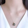 image:imageReal Tahitian Cultured Black Pearl Pendant Necklace  Pearl Necklaces for Womens910mm Round Black Pearls Sterling Silver 18 inch Chain  Fine Jewelry Gifts for Women Wife Girlfriend Mother