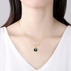 image:imageTahitian Black Pearl Pendant Necklace  Pearl Necklaces for Womens 89mm Round Black Pearls Sterling Silver 18 inch Chain  Fine Jewelry Gifts for Women Wife Girlfriend Mother