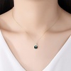 image:imageTahitian Black Pearl Pendant Necklace  Pearl Necklaces for Womens 910mm Round Black Pearls Sterling Silver 18 inch Chain  Fine Jewelry Gifts for Women Wife Girlfriend Mother