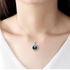 image:imageTahitian Black Pearl Pendant Necklace  Pearl Necklaces for Womens 911mm Round Black Pearls Sterling Silver 18 inch Chain  Fine Jewelry Gifts for Women Wife Girlfriend Mother