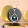 image:imageTahitian Cultured Black Pearl Pendant Necklace  Pearl Necklaces for Womens 89mm Round Black Pearls Sterling Silver 18 inch Chain  Fine Jewelry Gifts for Women Wife Girlfriend Mother