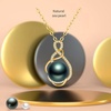 image:imageTahitian Cultured Black Pearl Pendant Necklace  Pearl Necklaces for Womens 911mm Round Black Pearls Sterling Silver 18 inch Chain  Fine Jewelry Gifts for Women Wife Girlfriend Mother