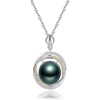 image:imageGifts for WomenTahitianBlackPearlNecklaceGift for Wife Wedding Birthday AnniversaryMom Girlfriend Her Mothers Day Valentines Day Christmas18K Gold Plated Sterling Silver Pearl Pendant NO012