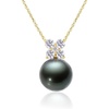 image:imageGifts for WomenTahitianBlackPearlNecklaceGift for Wife Wedding Birthday AnniversaryMom Girlfriend Her Mothers Day Valentines Day Christmas18K Gold Plated Sterling Silver Pearl Pendant NO020