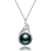 image:imageGifts for WomenTahitianBlackPearlNecklaceGift for Wife Wedding Birthday AnniversaryMom Girlfriend Her Mothers Day Valentines Day Christmas18K Gold Plated Sterling Silver Pearl Pendant NO016