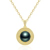 image:imageGifts for WomenTahitianBlackPearlNecklaceGift for Wife Wedding Birthday AnniversaryMom Girlfriend Her Mothers Day Valentines Day Christmas18K Gold Plated Sterling Silver Pearl Pendant NO038