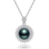 image:imageGifts for WomenTahitianBlackPearlNecklaceGift for Wife Wedding Birthday AnniversaryMom Girlfriend Her Mothers Day Valentines Day Christmas18K Gold Plated Sterling Silver Pearl Pendant NO009