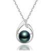 image:imageGifts for WomenTahitianBlackPearlNecklaceGift for Wife Wedding Birthday AnniversaryMom Girlfriend Her Mothers Day Valentines Day Christmas18K Gold Plated Sterling Silver Pearl Pendant NO055