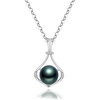 image:imageGifts for WomenTahitianBlackPearlNecklaceGift for Wife Wedding Birthday AnniversaryMom Girlfriend Her Mothers Day Valentines Day Christmas18K Gold Plated Sterling Silver Pearl Pendant NO008