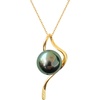 image:imageNONNYL Black Tahitian Pearl Pendant Necklace for Women  Genuine AAAA Quality 910mm Cultured Pearls Platinum Gold Plated 925 Sterling Silver Real Pearl Fine Jewelry