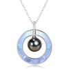 image:imageNONNYL Christmas Gifts for Women Tahitian Black Pearl Pendant Necklace Gift for Wife Wedding Birthday AnniversaryMom Girlfriend Her on Mothers Day Valentines Day 18K Gold Plated Sterling Silver