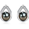 image:imageNONNYL Gift for Wife Tahitian BlackFreshwater CulturedPearlEarringsGifts for Women Wedding Birthday AnniversaryMom Her Mothers Day Valentines Day Christmas18K Gold Plated Sterling Silver Pearl Stud Earring Fine Jewelryblack pearl