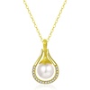 image:imageNONNYL Gifts for Wife Birthday gifts from Mom Wedding Anniversary Valentines Day Gifts for Women Freshwater Pendant Silver Pearl Necklaces for Her Unique Jewelry Presents
