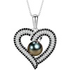 image:imageNONNYL Gifts for Women WifePearl Heart Pendant Necklace Birthday for Girlfriend Valentines Day for Wives Mothers Day for Mom Grandma Gifts for Her on Wedding Anniversary Christmas Fine JewelryTahitian Black Pearl