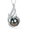 image:imageNONNYL Necklace Gifts for WomenMothers Day Gift for Mom Her Wife Coules GirlfriendGifts for Wife Women Wedding Birthday Anniversary Jewelry Christmas Day Valentines Gift Pearl NecklacesTahitian Black Pearl Necklace