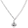 image:imageNONNYL Pearl Necklace for Women Gifts Sterling Silver Genuine White Freshwater Cultured Pearls Pendant Necklaces Christmas Gifts for Mom Wife Girlfriend Her Anniversary Birthday Fine Jewelry NO11359