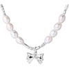image:imageNONNYL Pearl Necklace for Women Gifts Sterling Silver Genuine White Freshwater Cultured Pearls Pendant Necklaces Christmas Gifts for Mom Wife Girlfriend Her Anniversary Birthday Fine Jewelry NO11357
