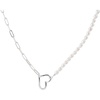 image:imageNONNYL Pearl Necklace for Women Gifts Sterling Silver Genuine White Freshwater Cultured Pearls Pendant Necklaces Christmas Gifts for Mom Wife Girlfriend Her Anniversary Birthday Fine Jewelry NO1168