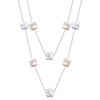 image:imageNONNYL Pearl Necklace for Women Gifts Sterling Silver Genuine White Freshwater Cultured Pearls Pendant Necklaces Christmas Gifts for Mom Wife Girlfriend Her Anniversary Birthday Fine Jewelry NO25177