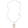 image:imageNONNYL Pearl Necklace for Women Gifts Sterling Silver Genuine White Freshwater Cultured Pearls Pendant Necklaces Gifts for Mom Wife Her Christmas Anniversary Birthday Fine Jewelry NO25197