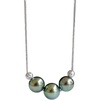 image:imageNONNYL Real Pearl Pendant Necklaces for Women with Genuine AAAA Quality 89mm Black Tahitian Cultured Pearls  Platinum Gold Plated 925 Sterling Silver Necklace Fine Jewelry Gifts