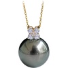 image:imageNONNYL Real Pearl Pendant Necklaces for Women with Genuine AAAA Quality 910mm Black Tahitian Cultured Pearls  Platinum Gold Plated 18K Necklace Fine Jewelry Gifts