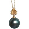 image:imageNONNYL Real Pearl Pendants Necklace for Women with Genuine AAAA Quality Black Tahitian Cultured Pearls with Pendant  925 Sterling Silver Plated Platinum Gold Necklace