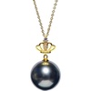 image:imageNONNYL Tahitian Black Pearl Necklace for Women Fine Jewellery Round AAAA 10mm Pearls  Pearl Pendant Necklace Gift for Women Her Grandma Wife