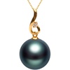 image:imageNONNYL Tahitian Black Pearl Necklace for Women Fine Jewellery Round AAAA 910mm Pearls  Pearl Pendant Necklace Gift for Women Her Grandma Wife