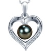 image:imageNONNYL Tahitian Black Pearl Necklace for Women Valentines Day Gifts for Women Her Wife 925 Sterling Silver Pearl Jewelry Anniversary Birthday Mothers Day Christmas Gift for Women Mom amp Grandma