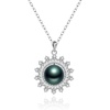 image:imageNONNYL Tahitian Black Pearl Pendant Necklaces for Women with Genuine AAAA Quality 910mm Real Cultured Pearls  Platinum Gold Plated 925 Sterling Silver Necklace Fine Jewelry Gifts