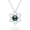 image:imageNONNYL Tahitian Black Pearls Authentic South Sea Pearl Pendant Necklace 105mm Round 18K Gold Plated 925 Sterling Silver  Fine Jewelry Gifts for Women Wife Mom Daughter