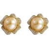 image:imageNONNYL Wife Jewelry 18K Gold Earrings  Genuine South Sea Golden Pearl Jewelry Earrings for Women Birthday Jewelry for Girlfriend Valentines Day for Wife NO1145