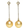 image:imageNONNYL Wife Jewelry 18K Gold Earrings  Genuine South Sea Golden Pearl Jewelry Earrings for Women Birthday Jewelry for Girlfriend Valentines Day for Wife NO1178