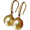 image:imageNONNYL Wife Jewelry 18K Gold Earrings  Genuine South Sea Golden Pearl Jewelry Earrings for Women Birthday Jewelry for Girlfriend Valentines Day for Wife NO1154