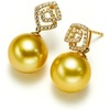 image:imageNONNYL Wife Jewelry 18K Gold Earrings  Genuine South Sea Golden Pearl Jewelry Earrings for Women Birthday Jewelry for Girlfriend Valentines Day for Wife NO1262
